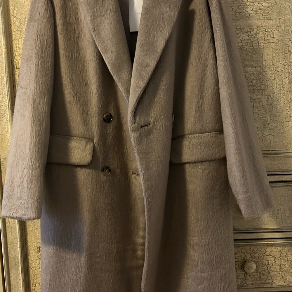 OAK + FORT Textured Beige Coat
